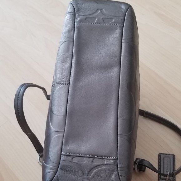 Vintage Coach Leather purse - metallic grey - Picture 6 of 12